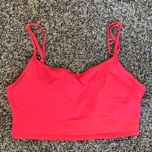 Bright Coral Longline Swim Top
